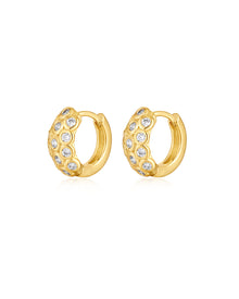 The Sienna Stone Hoops | Plated Gold