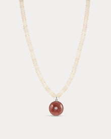 The Cote d'Azur Pendant Necklace | Rose Quartz/Cubic Zirconia | Silver