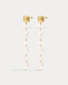The Seychelles Pearl Drop Studs | Freshwater Pearls | Gold