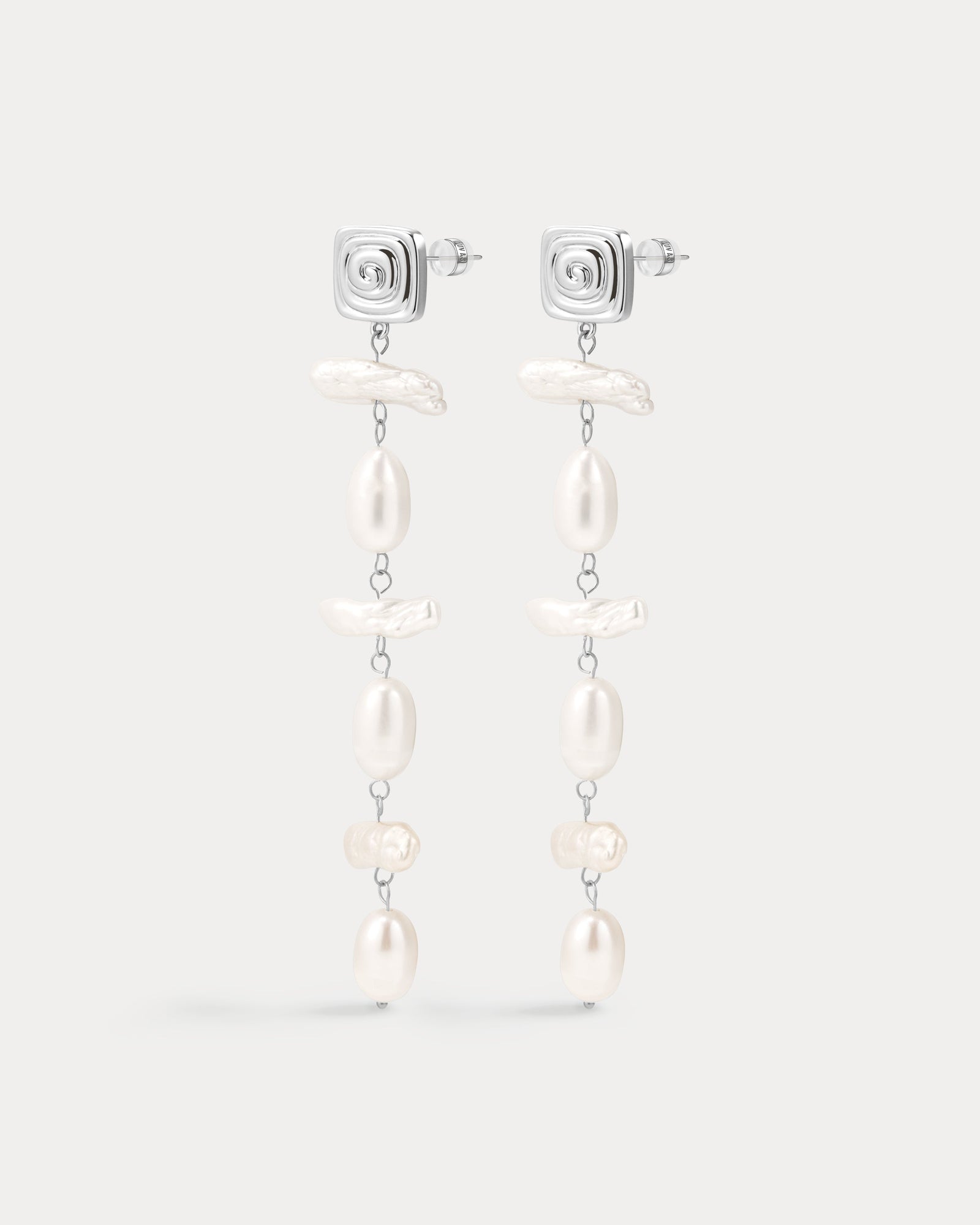 The Seychelles Pearl Drop Studs | Freshwater Pearls | Silver