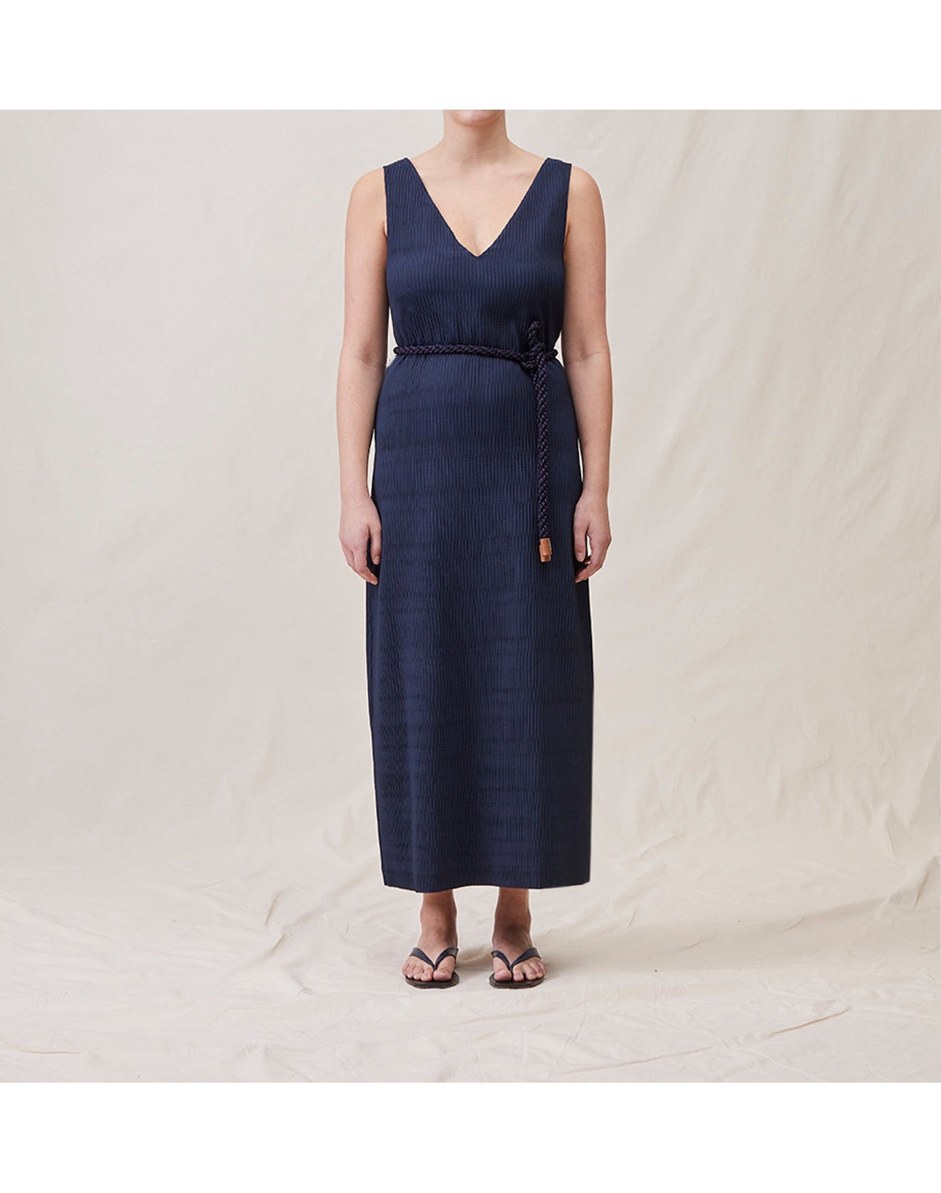 The Deep Column Dress | Midnight