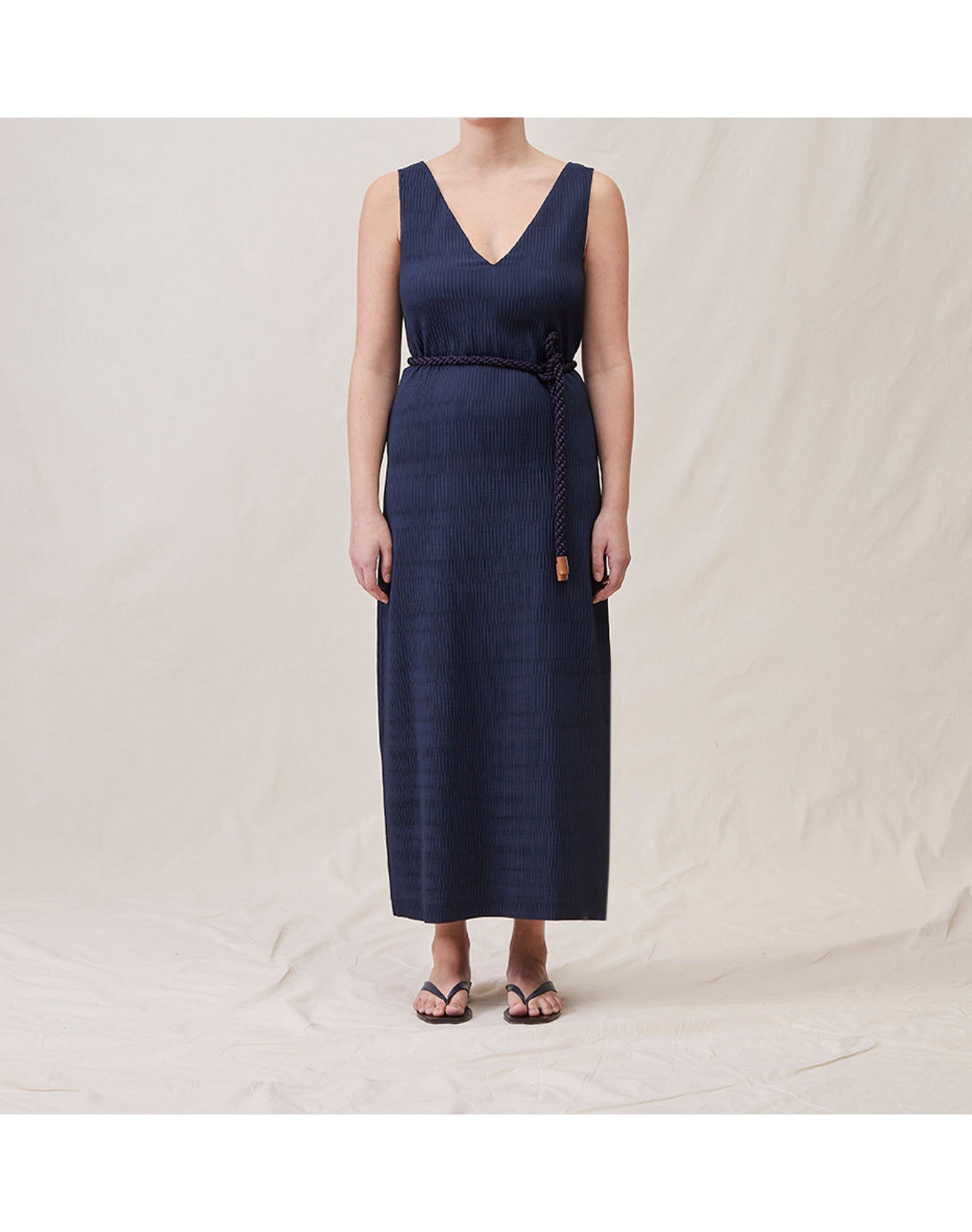 The Deep Column Dress | Midnight