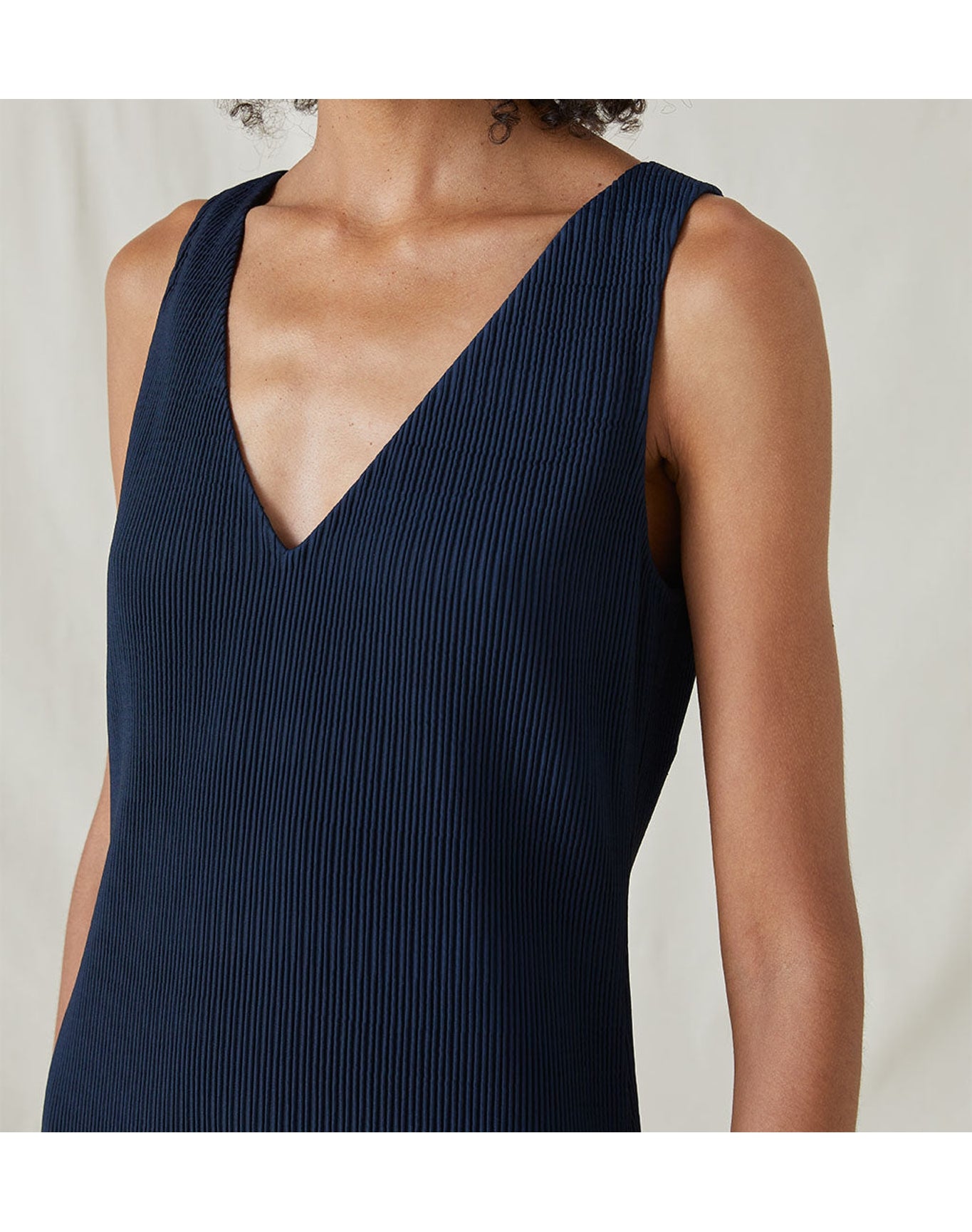 The Deep Column Dress | Midnight