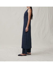 The Deep Column Dress | Midnight