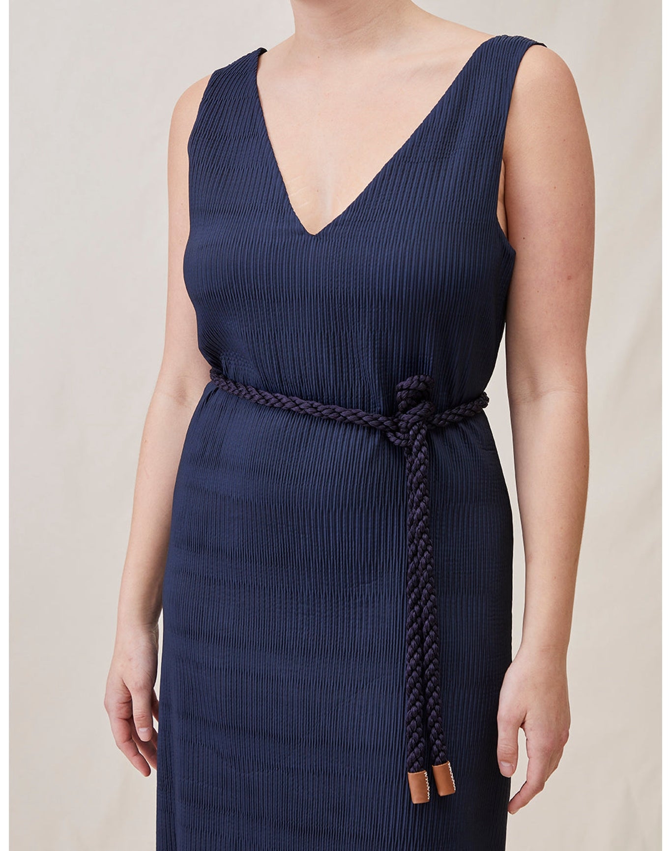 The Deep Column Dress | Midnight