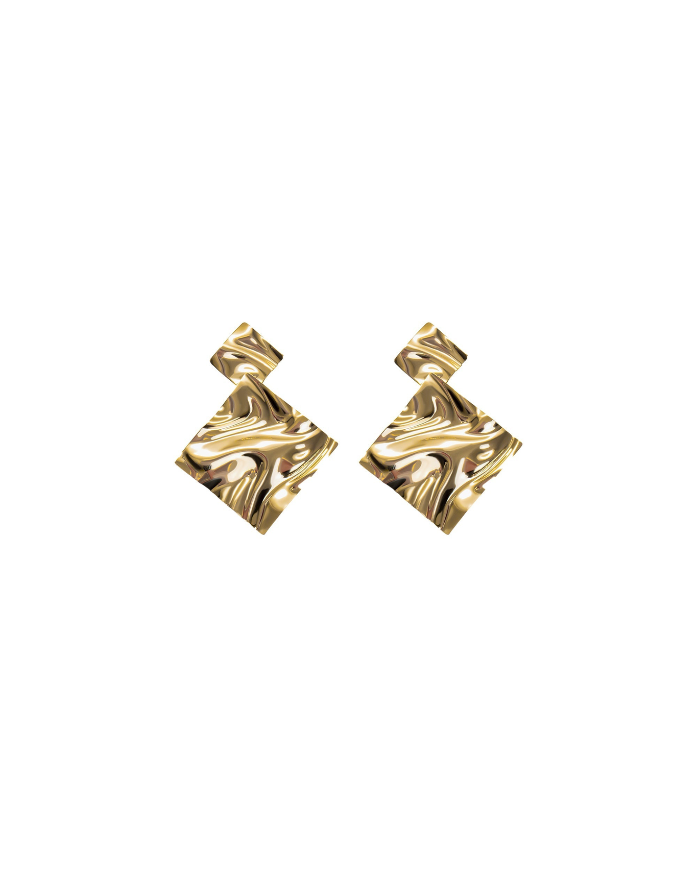 The Iza Square Earrings | Gold and Silver