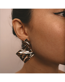 The Iza Square Earrings | Gold and Silver