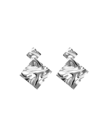 The Iza Square Earrings | Gold and Silver