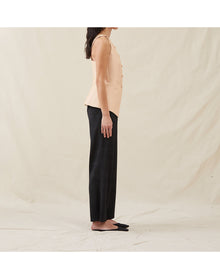 The Sculpted Vest In Lucent Wool | Blush