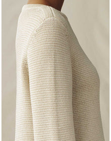 The Silk Boatneck Sweater | Champagne