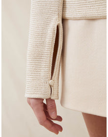 The Silk Boatneck Sweater | Champagne