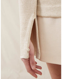 The Silk Boatneck Sweater | Champagne