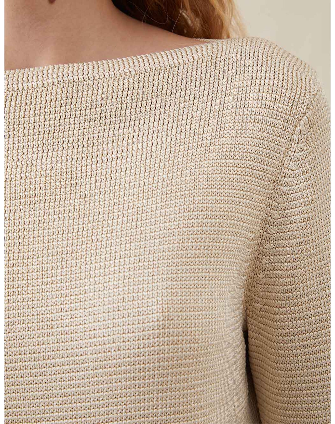 The Silk Boatneck Sweater | Champagne