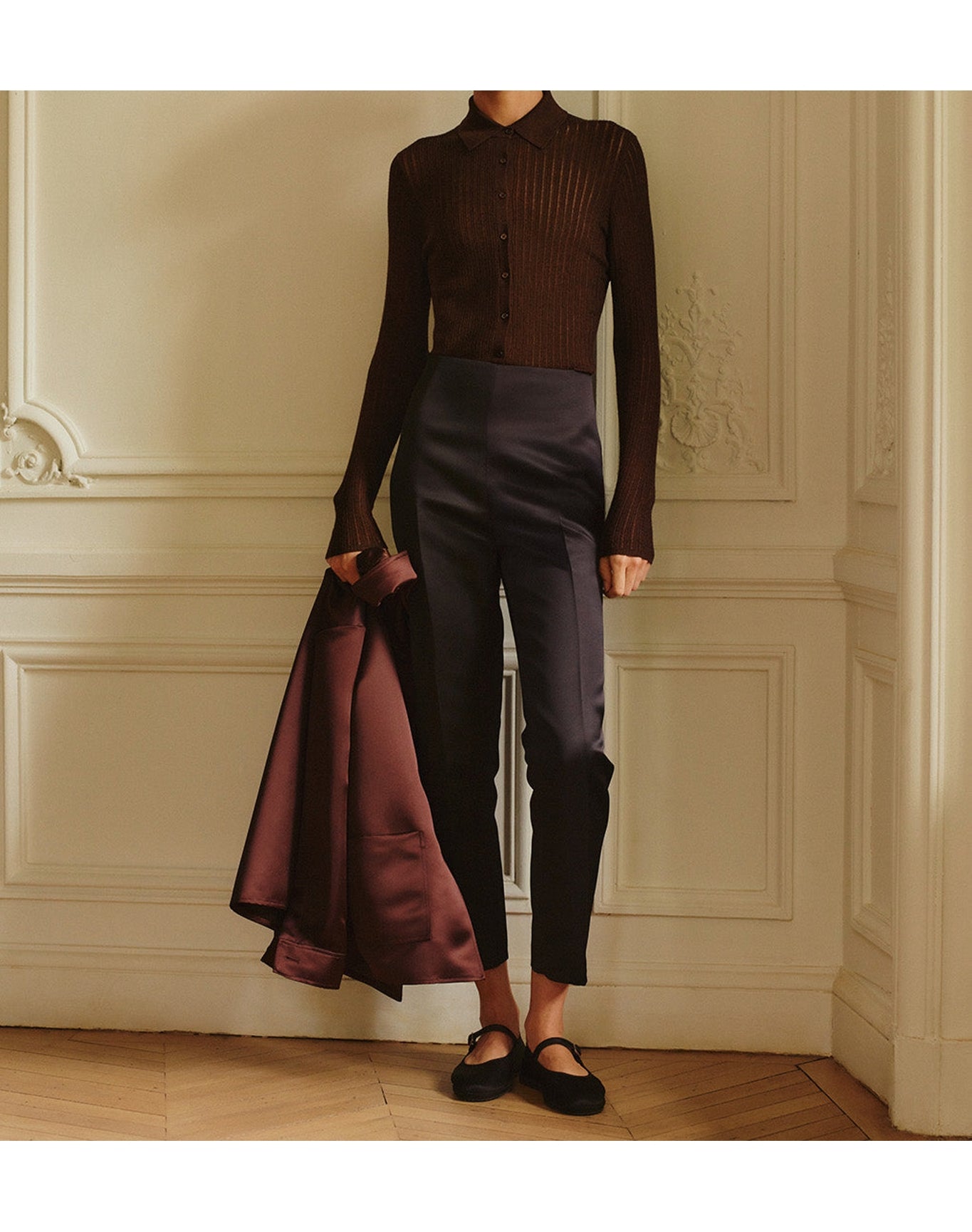 The Whisper Knit Polo | Chocolate