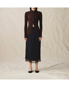 The Whisper Knit Polo | Chocolate