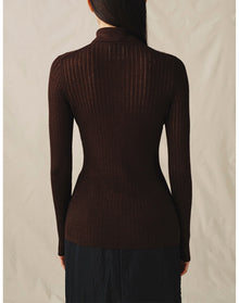 The Whisper Knit Polo | Chocolate