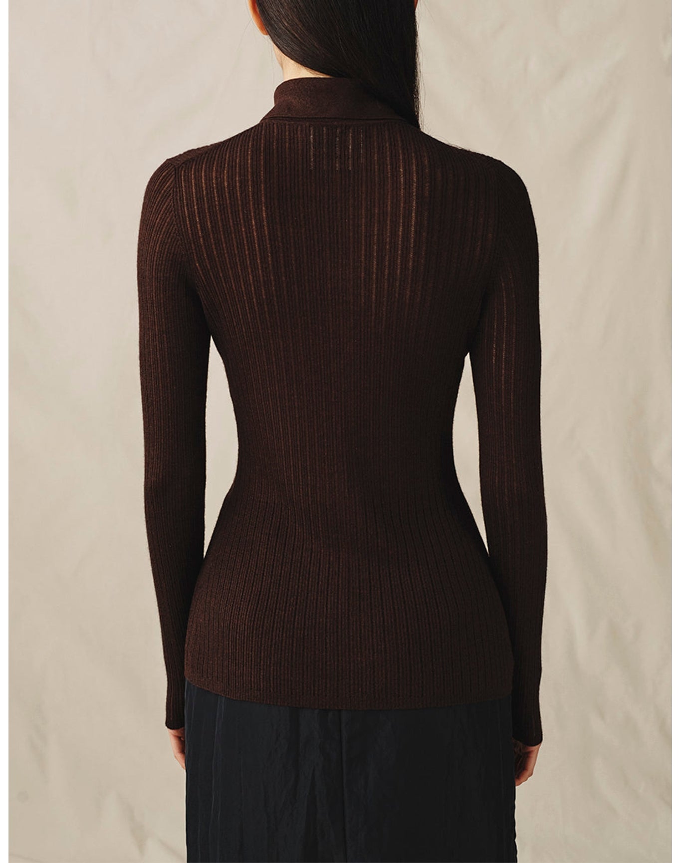 The Whisper Knit Polo | Chocolate