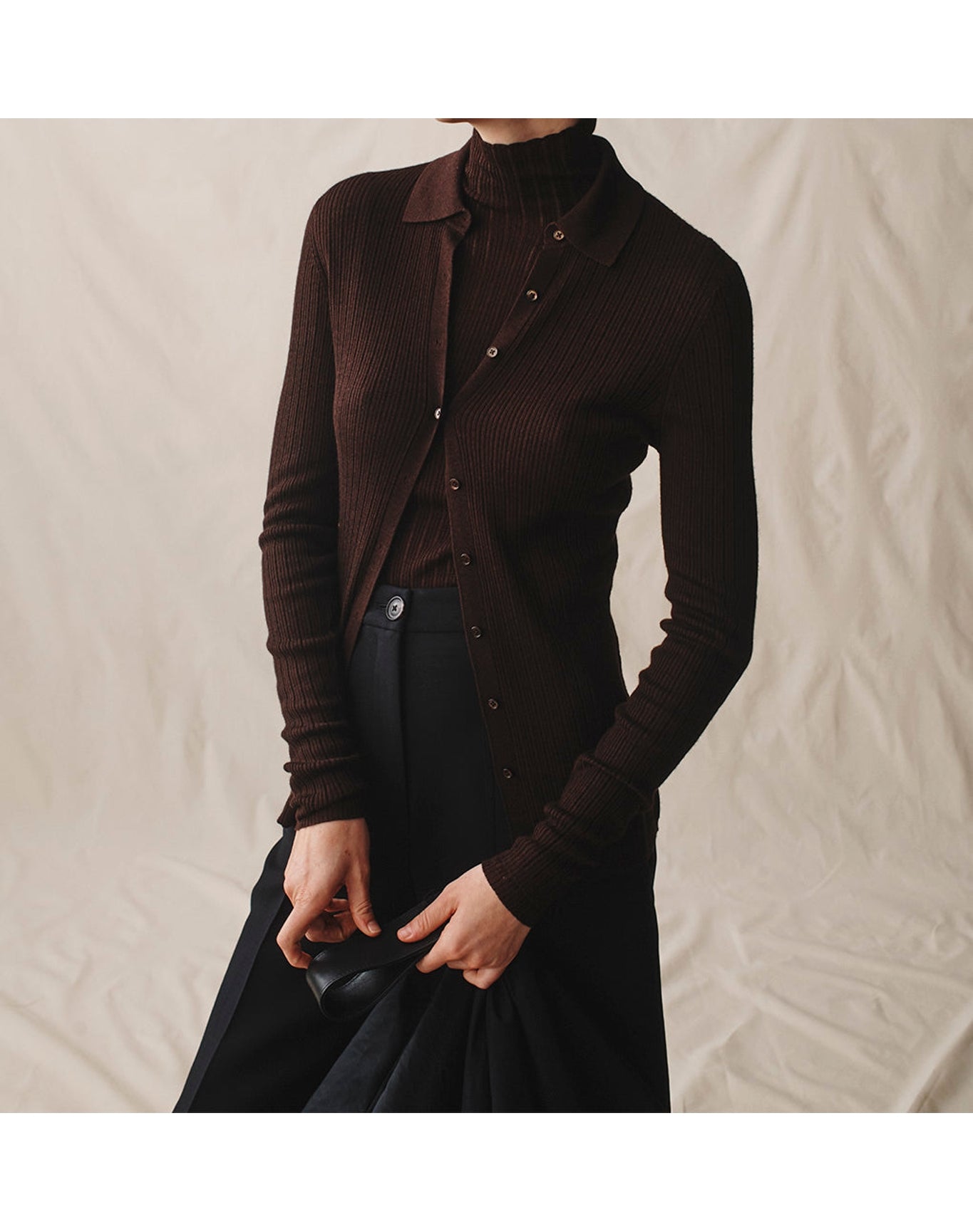 The Whisper Knit Polo | Chocolate