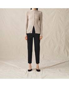 The Whisper Knit Polo | Taupe