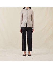 The Whisper Knit Polo | Taupe