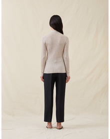 The Whisper Knit Polo | Taupe