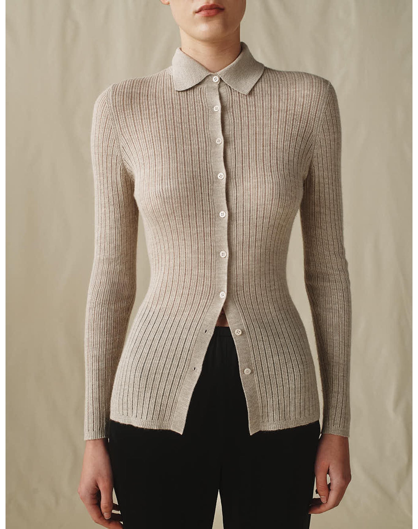 The Whisper Knit Polo | Taupe