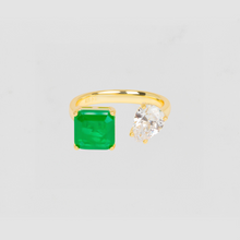 The Avery Emerald Split Ring | Gold