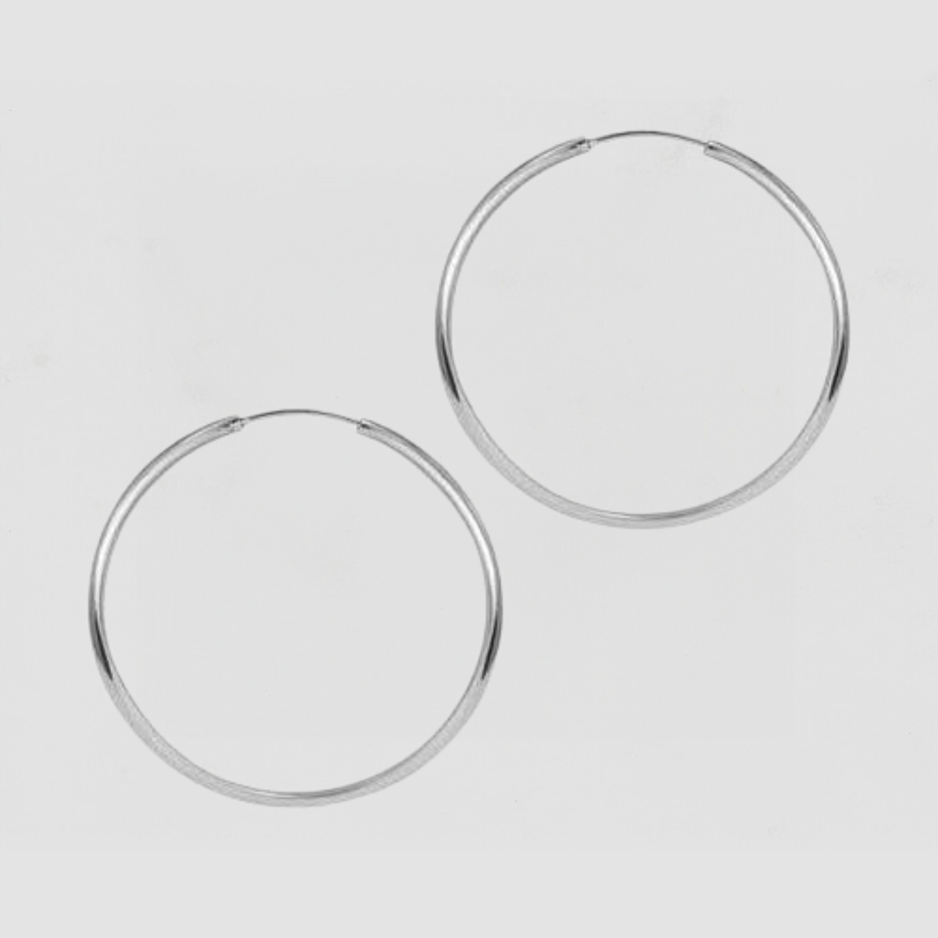The Chrystie Essential Hoops | Rhodium Plated Brass