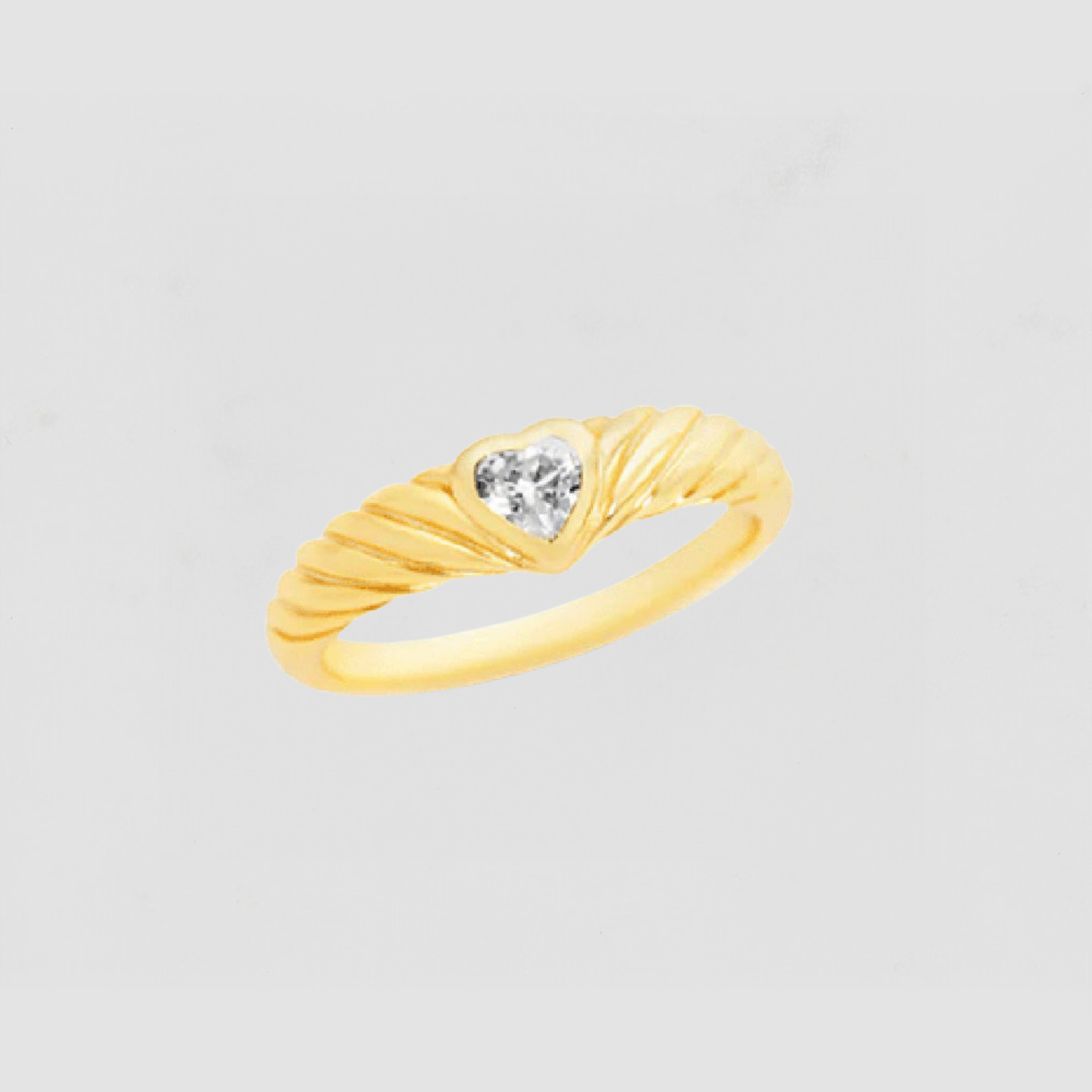 The Cz Juna Heart Ring | Gold