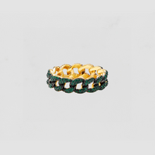 The Emerald Cuban Link Ring | Gold