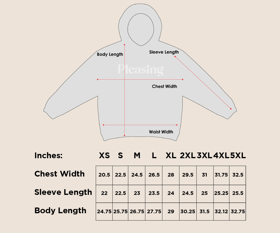 Product size guide