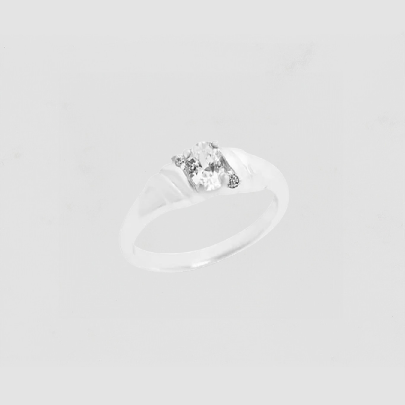 The Silver Juna Tiny Oval Ring | Silver