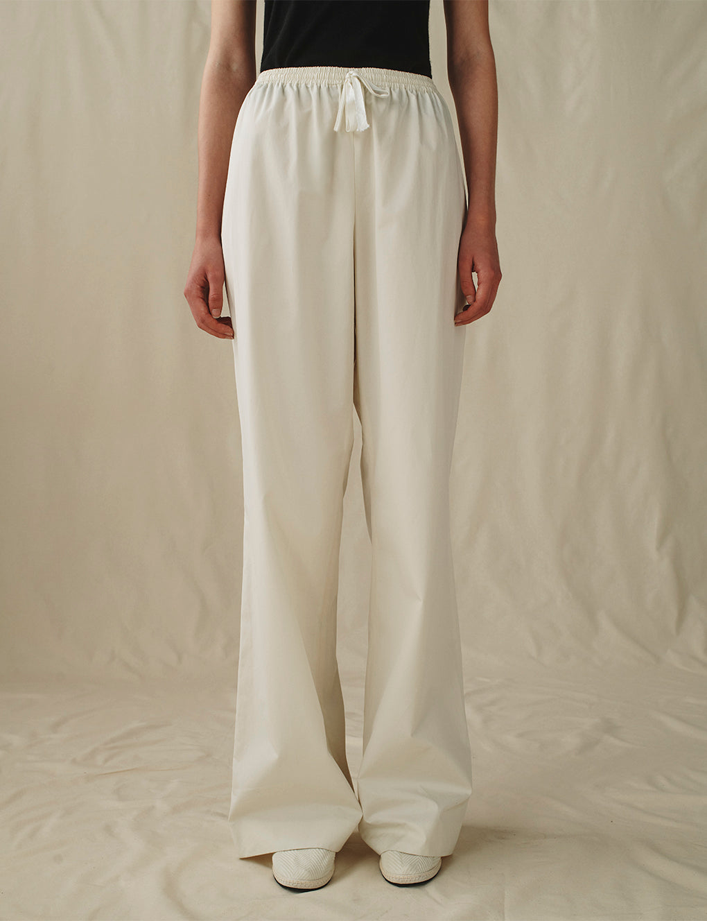 Womens | The Slouch Pants in Cotton Poplin | Cream