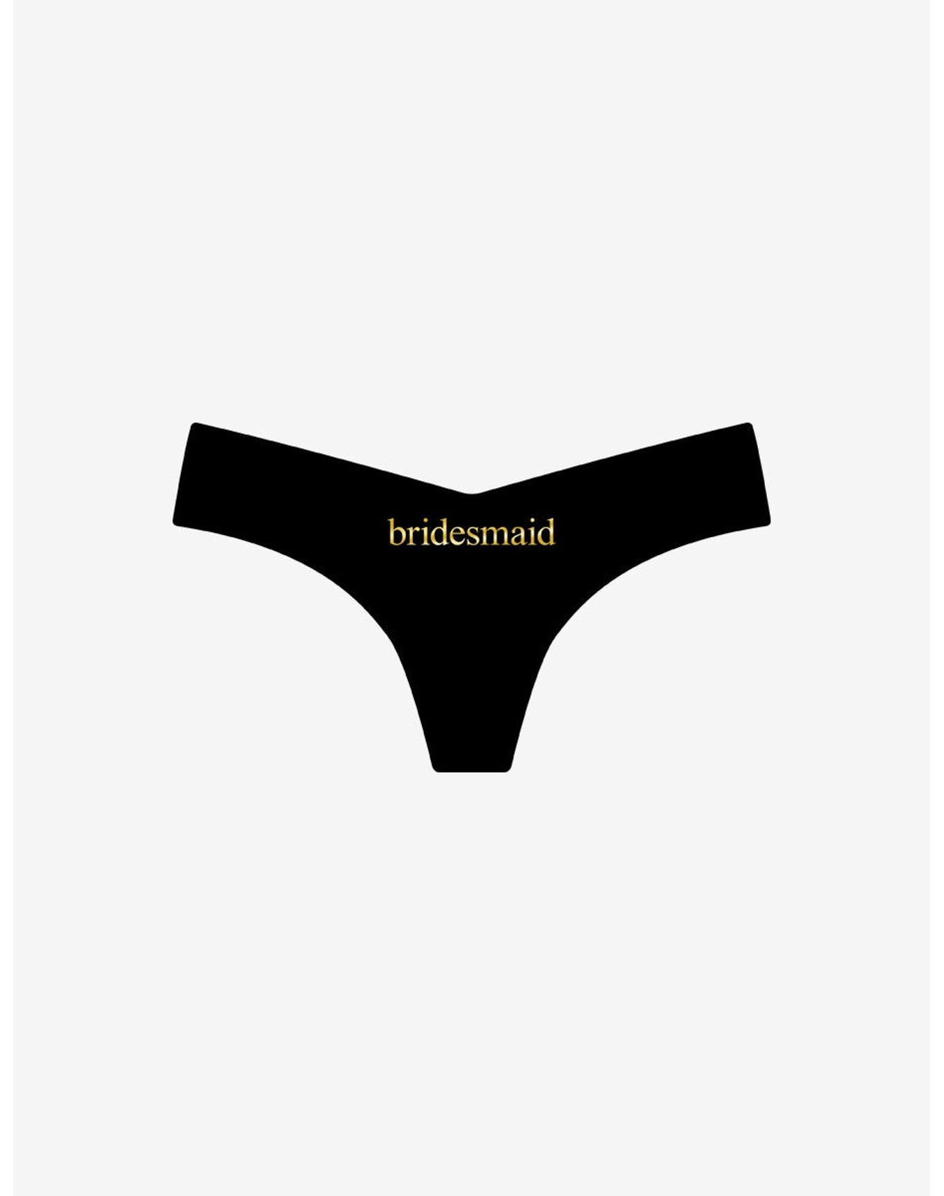 Thong with Appliqué | Bridesmaid Black