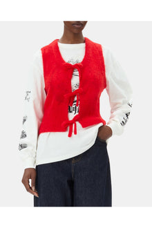 Tie String Vest | Racing Red