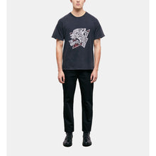 Tiger Screen Print T-Shirt | Men | Black Washed