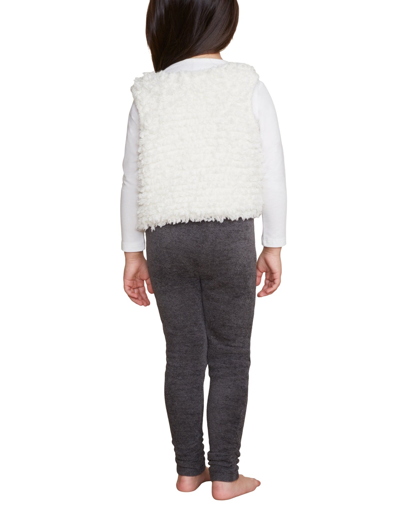 Toddler | Cozychic Loop Fringe Vest | Cream