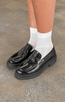 Tony Bianco Wiz Hi Shine Loafers | Black