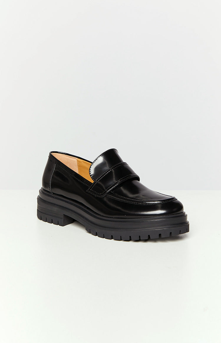 Tony Bianco Wiz Hi Shine Loafers | Black