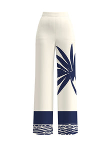 Printed Linen Tova Pants | Baya Navy