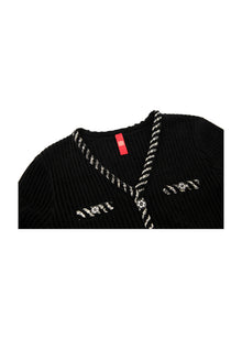 Trimmed Knit Dress | Black