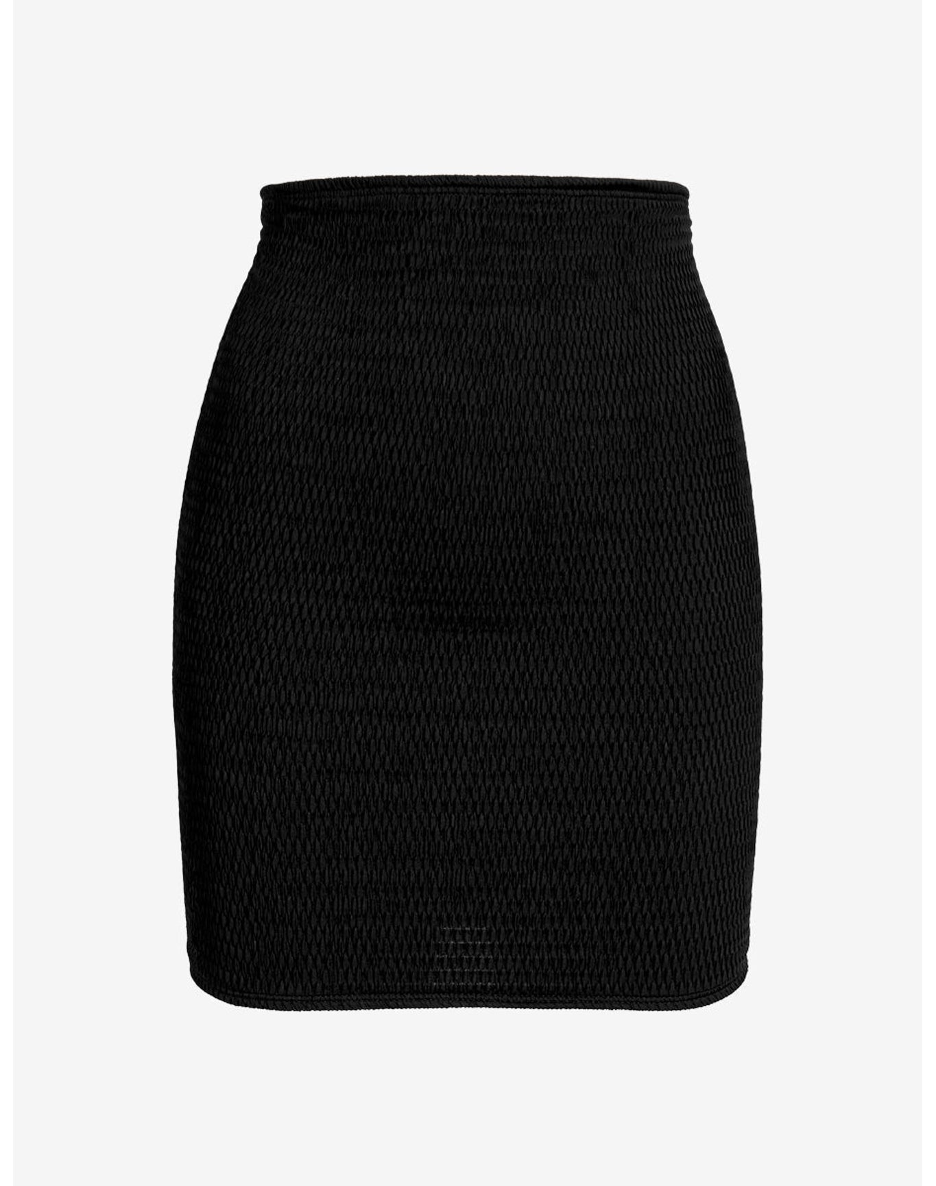 Tube Knit Mini Skirt | Black