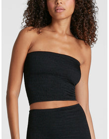 Tube Knit Tube Top | Black