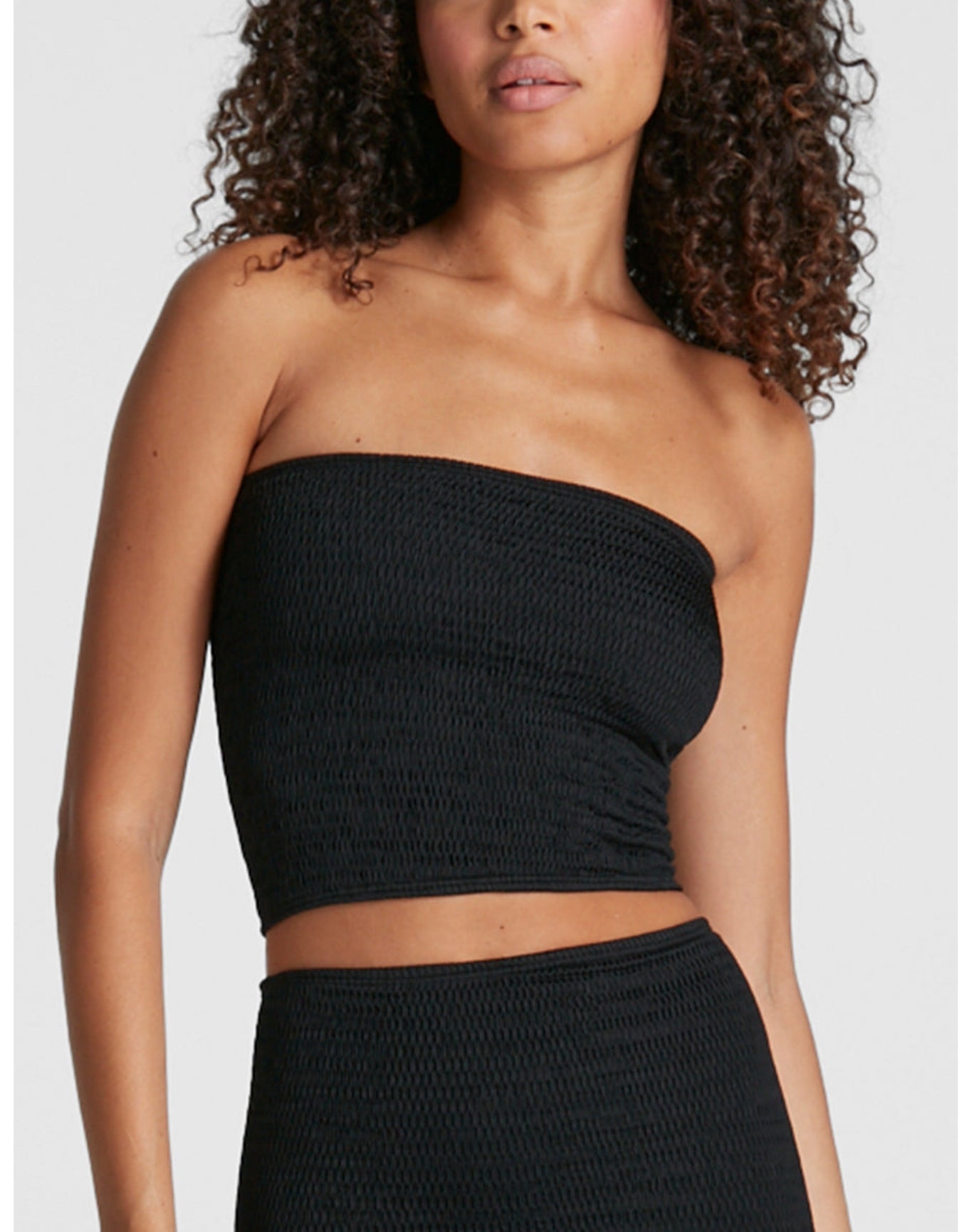 Tube Knit Tube Top | Black