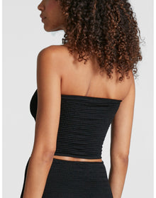 Tube Knit Tube Top | Black