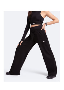 Tummy Control Wide Leg Pants | Black
