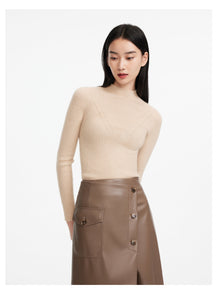 Turtleneck Cashmere Sweater | Beige