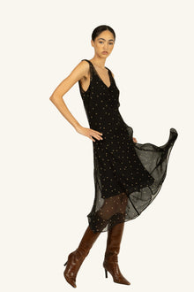 Twila Dress | Black Polka Dot