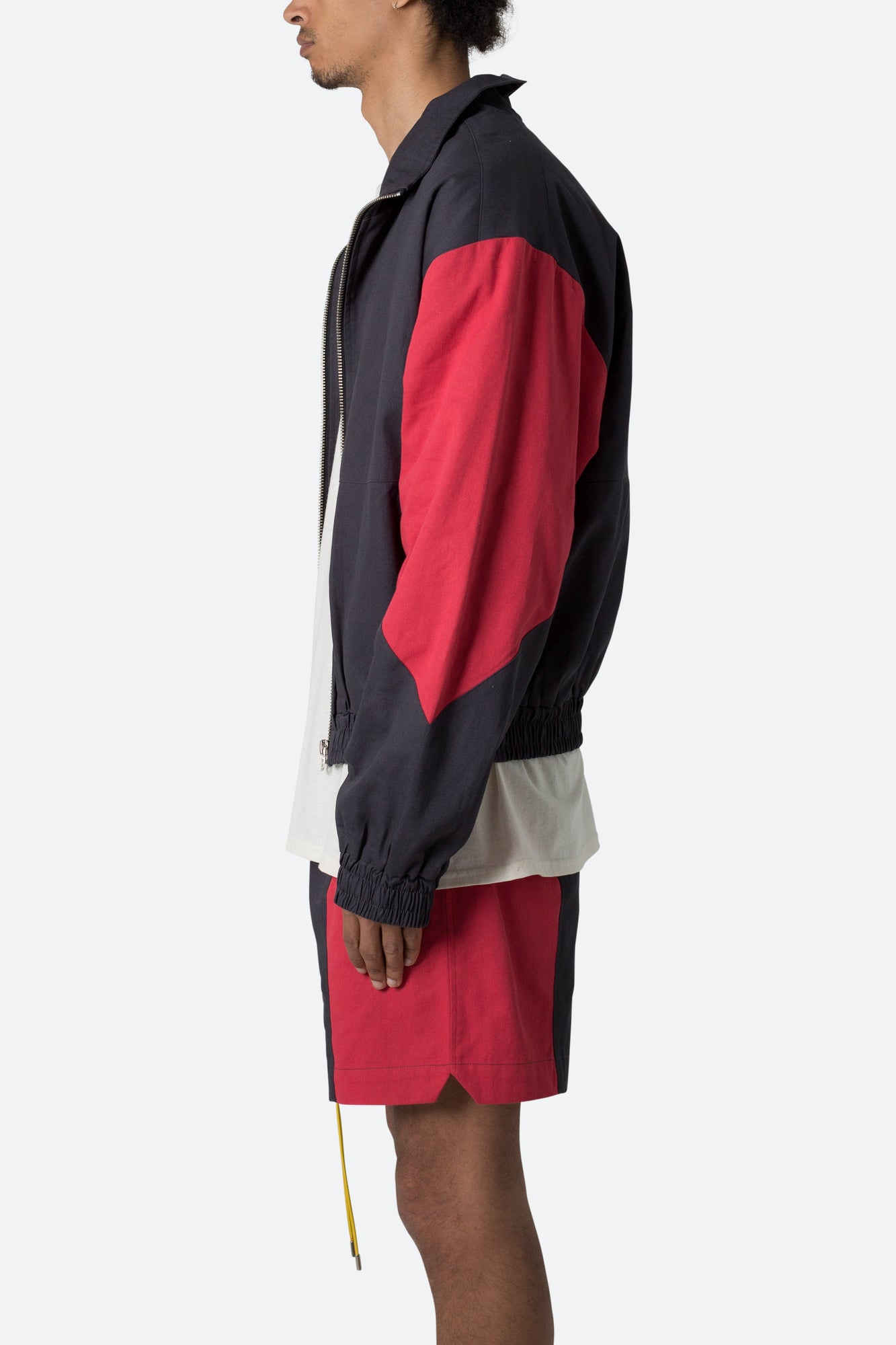 Twill Racing Jacket | Black x Red