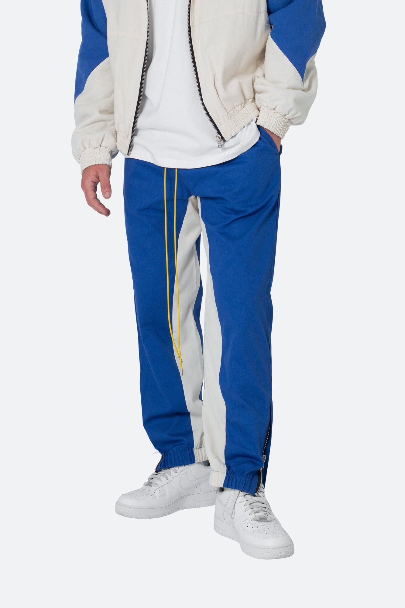 Twill Racing Pants | Blue x Natural
